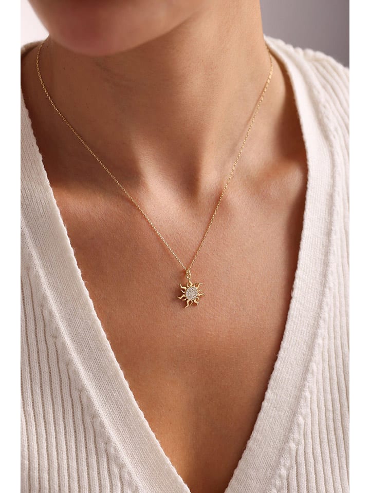 Heliophilia Srebrny naszyjnik z zawieszką - dł. 42 cm rozmiar: onesize