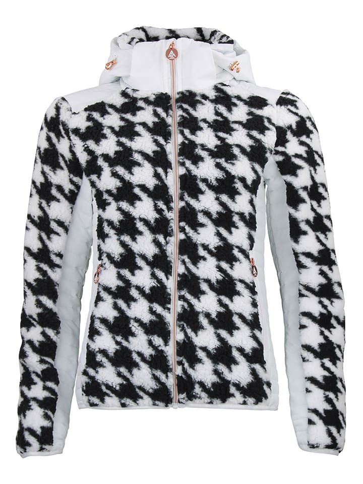 Peak Mountain Kurtka hybrydowa "Amore" w kolorze czarno-białym rozmiar: M