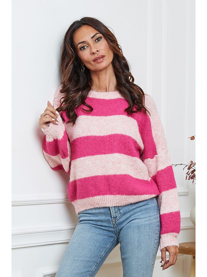 So Cachemire Sweter "Bech" w kolorze jasnoróżowo-różowym rozmiar: M