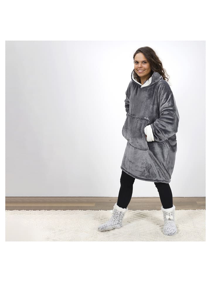 THE HOME DECO FACTORY Bluza w kolorze szarym rozmiar: onesize