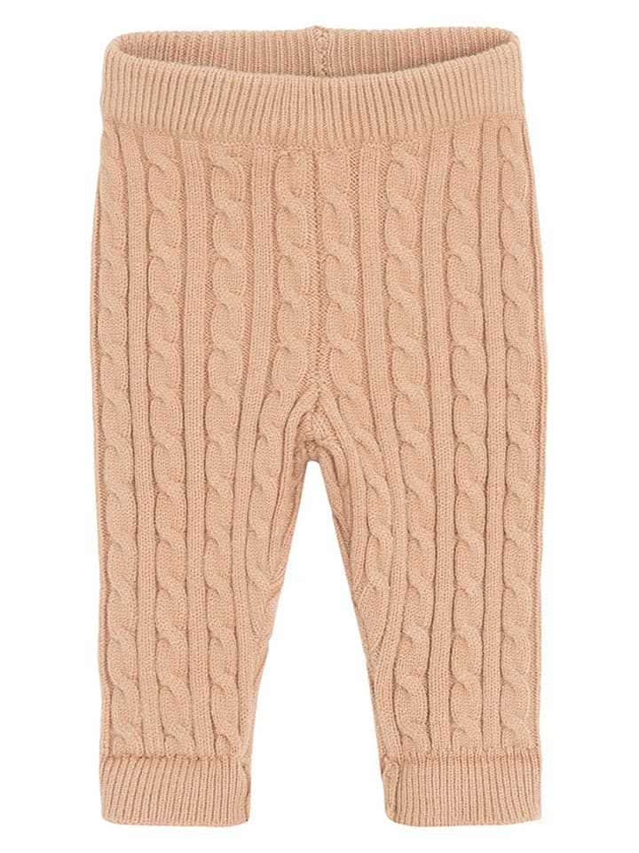 COOL CLUB Spodnie dzianinowe w kolorze beżowym rozmiar: 74/80