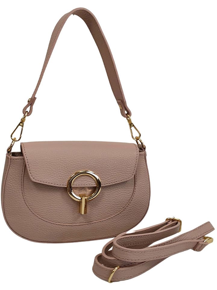 Florence Bags Skórzana torebka w kolorze jasnoróżowym - 15 x 24 x 5 cm rozmiar: onesize