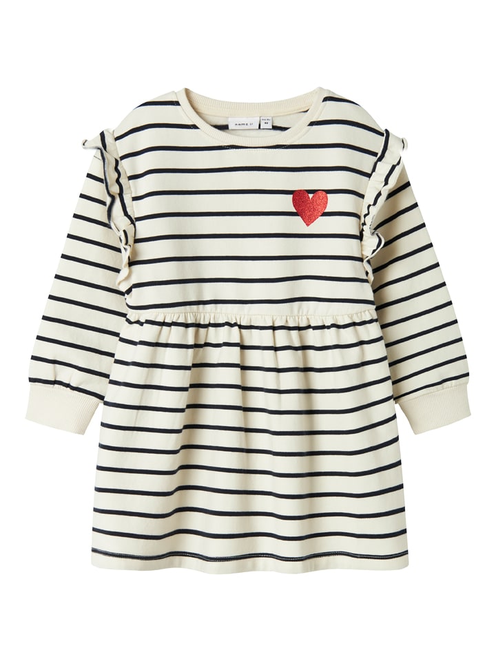 name it Sukienka "Torina" w kolorze beżowo-czarnym rozmiar: 116