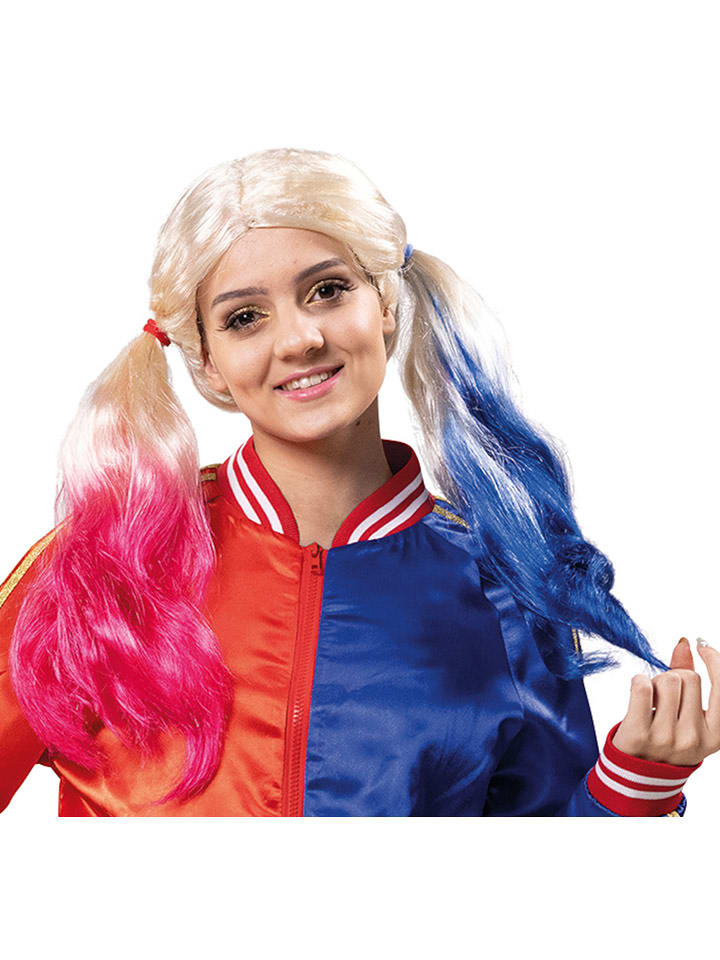 Party x People Peruka "Harley Queen" w kolorze jasnoróżowo-niebieskim rozmiar: onesize