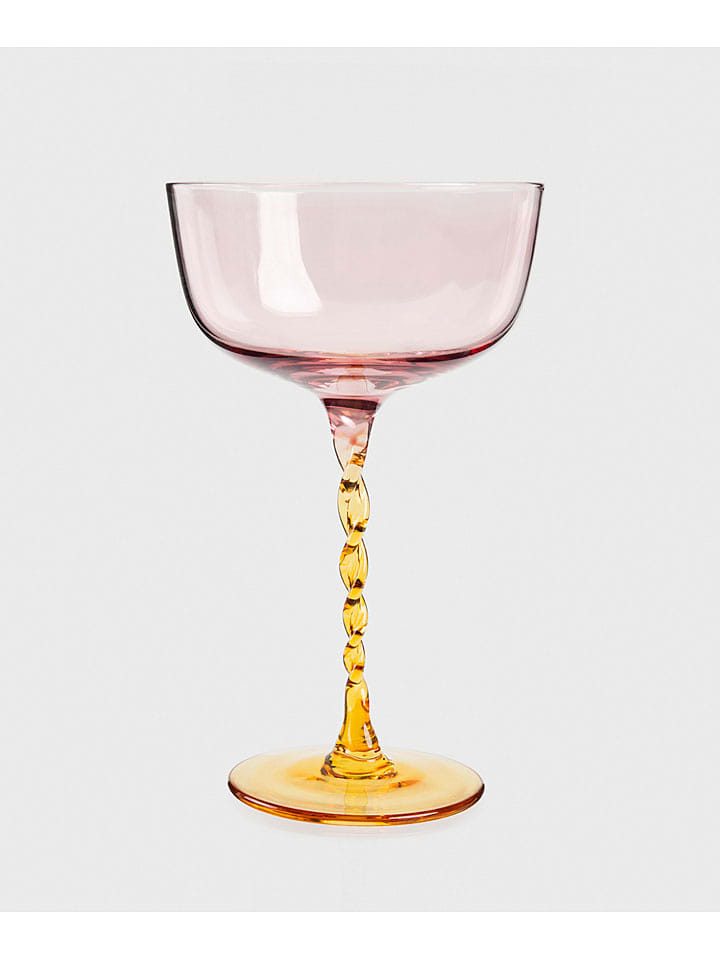 Homla Kieliszek koktajlowy "Carosello" w kolorze jasnoróżowo-żółtym - 260 ml rozmiar: onesize