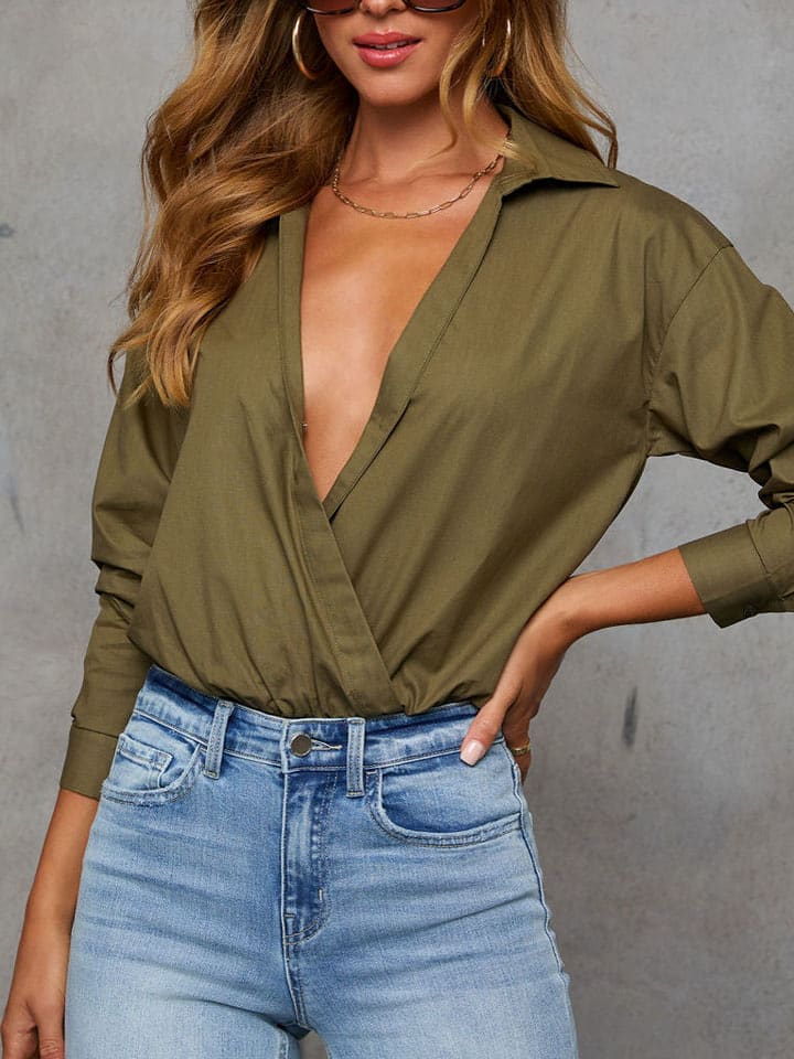 Milan Kiss Bluzka w kolorze oliwkowym rozmiar: M