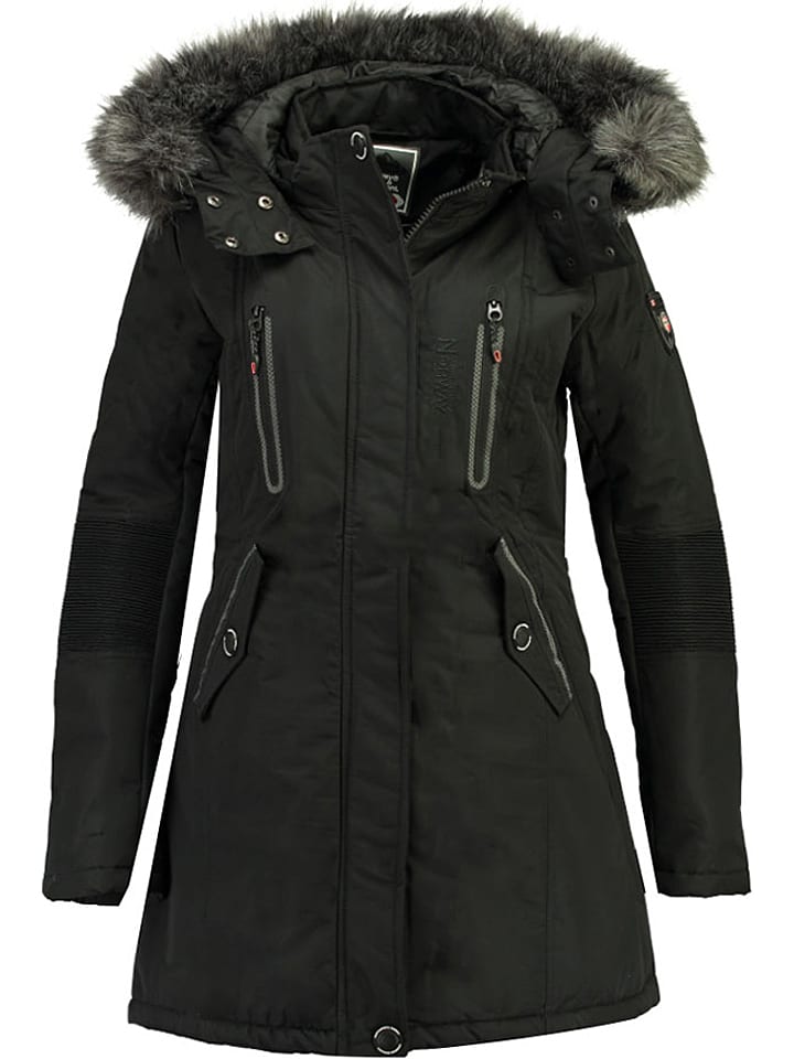Geographical Norway Parka "Coraly" w kolorze czarnym rozmiar: S
