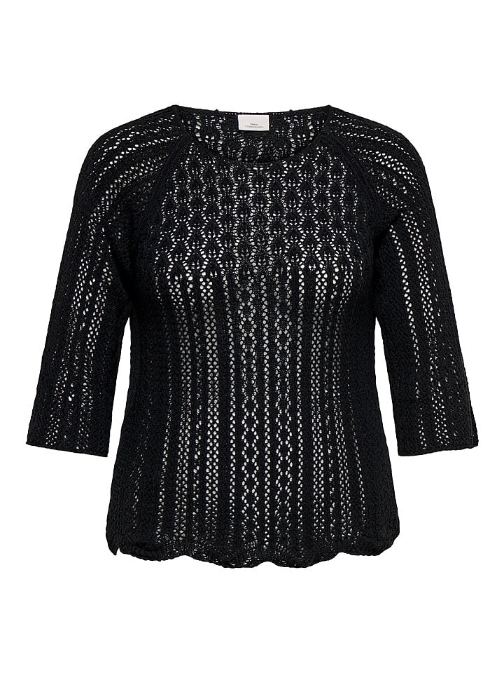 ONLY Carmakoma Sweter w kolorze czarnym rozmiar: M-46/48