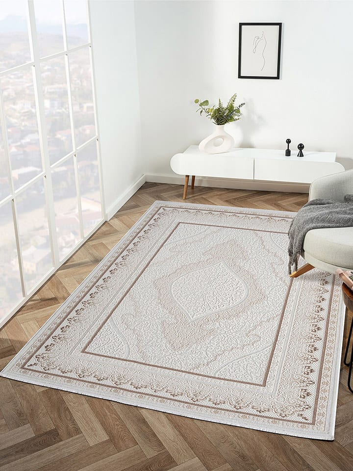 Mioli Dywan "Elex" w kolorze beżowo-jasnobrązowym rozmiar: 100x200 cm