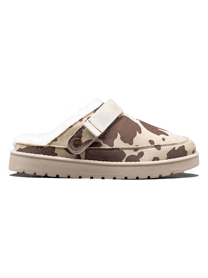 C'M Kapcie w kolorze brązowo-kremowym rozmiar: 37