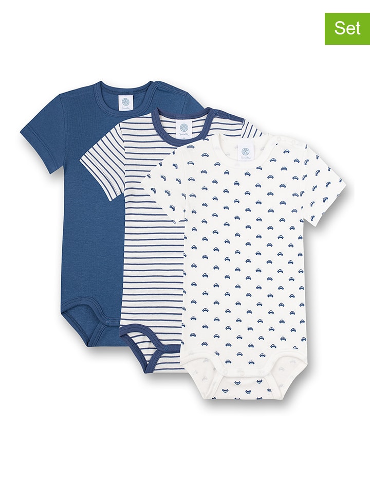 Sanetta Body (3 szt.) w kolorze granatowo-białym rozmiar: 104