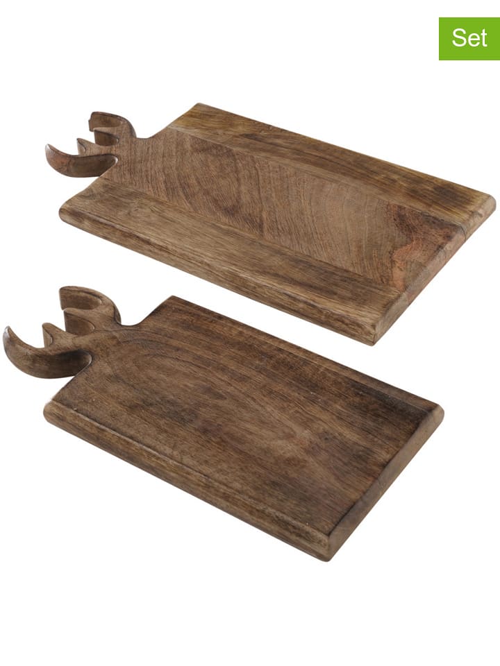 Boltze Deski do krojenia (2 szt.) "Vaasa" w kolorze beżowym rozmiar: onesize