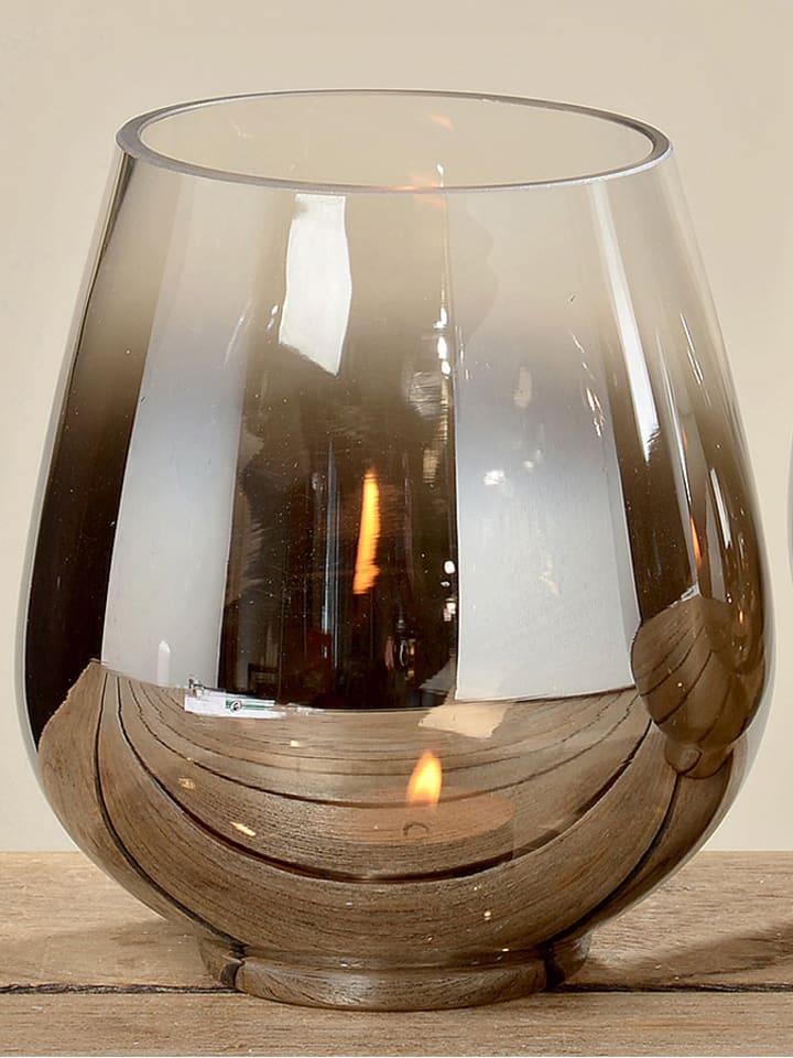 Boltze Świecznik "Grazia" w kolorze srebrnym - wys. 15 cm rozmiar: onesize