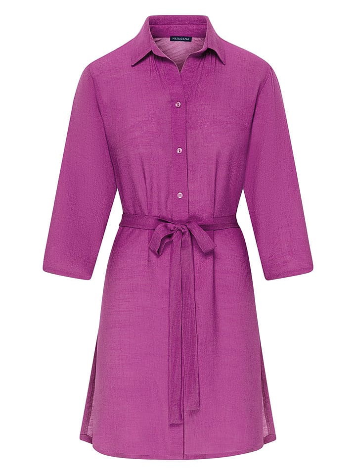 Naturana Sukienka koszulowa w kolorze fioletowym rozmiar: M