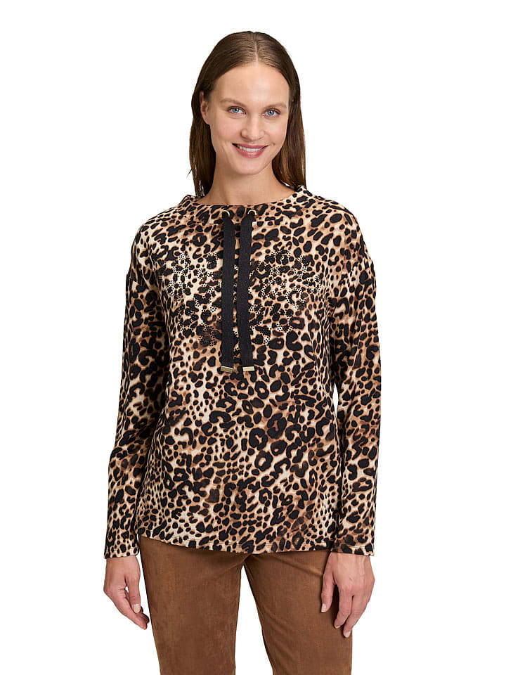 Betty Barclay Bluza w kolorze karmelowo-czarnym rozmiar: 40