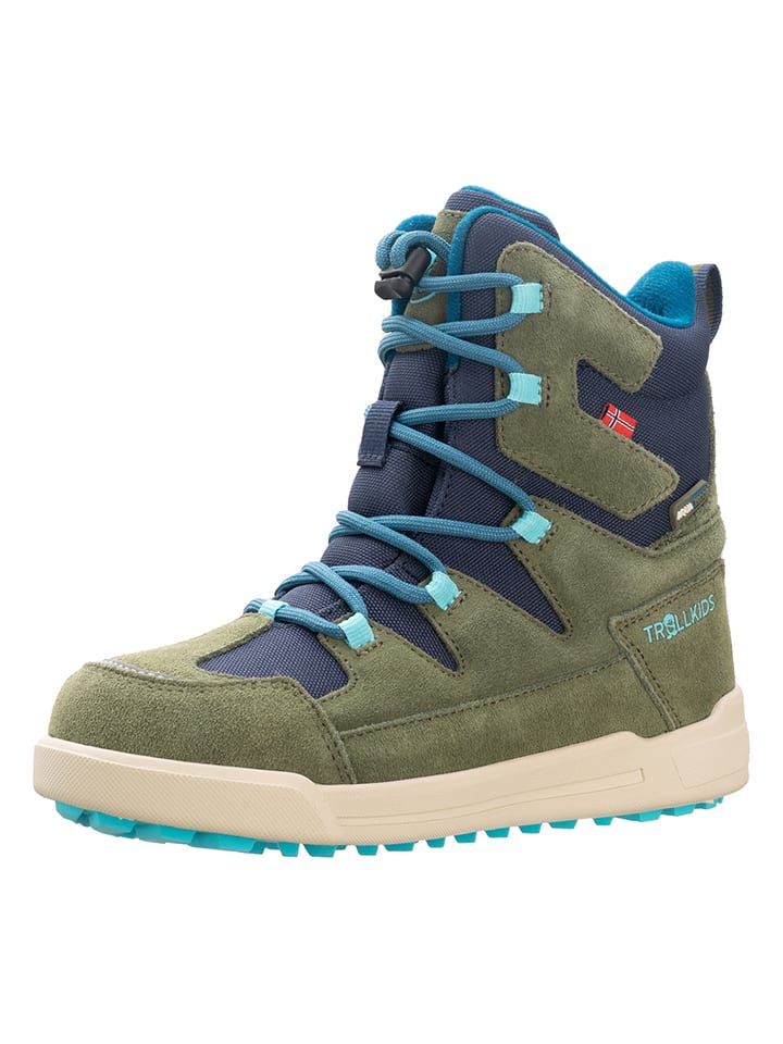Trollkids Botki zimowe "Finnmark" w kolorze zielonym rozmiar: 39