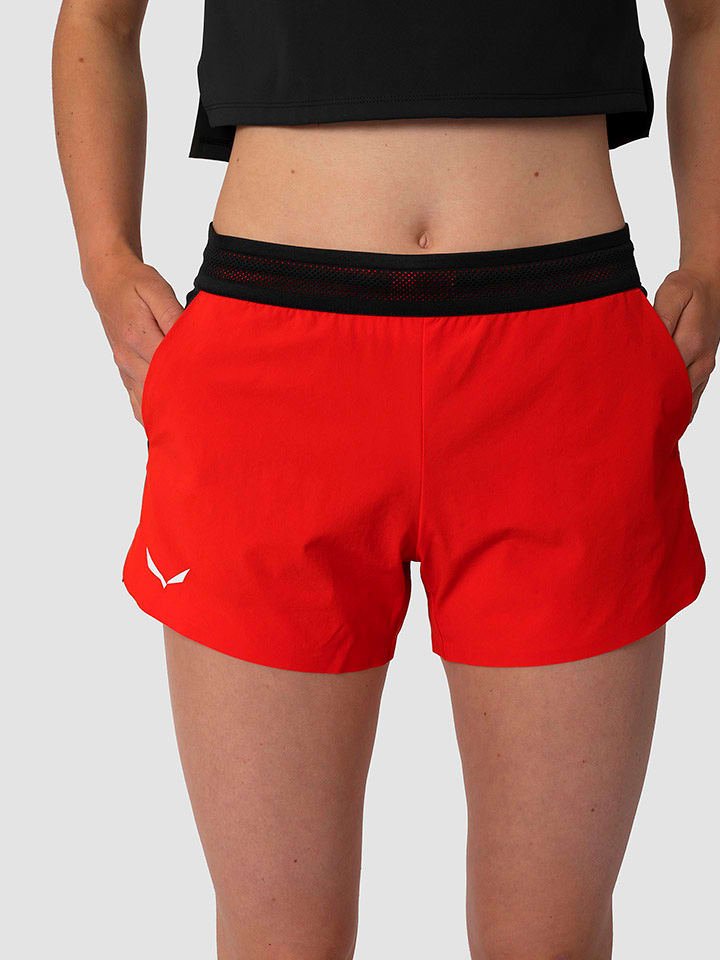 Salewa Szorty funkcyjne w kolorze czarno-czerwonym rozmiar: 34