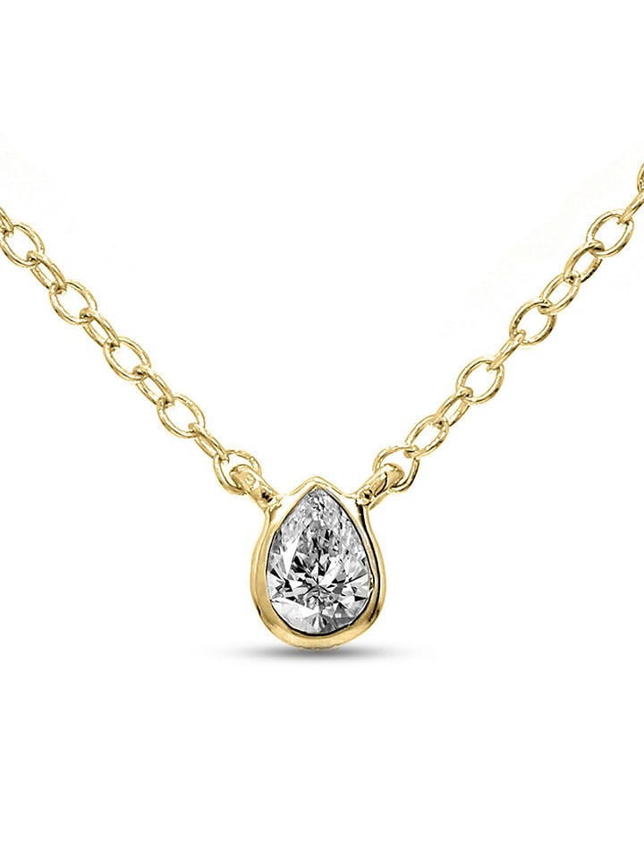 Diamant Vendôme Złoty naszyjnik z diamentem - dł. 40 cm rozmiar: onesize