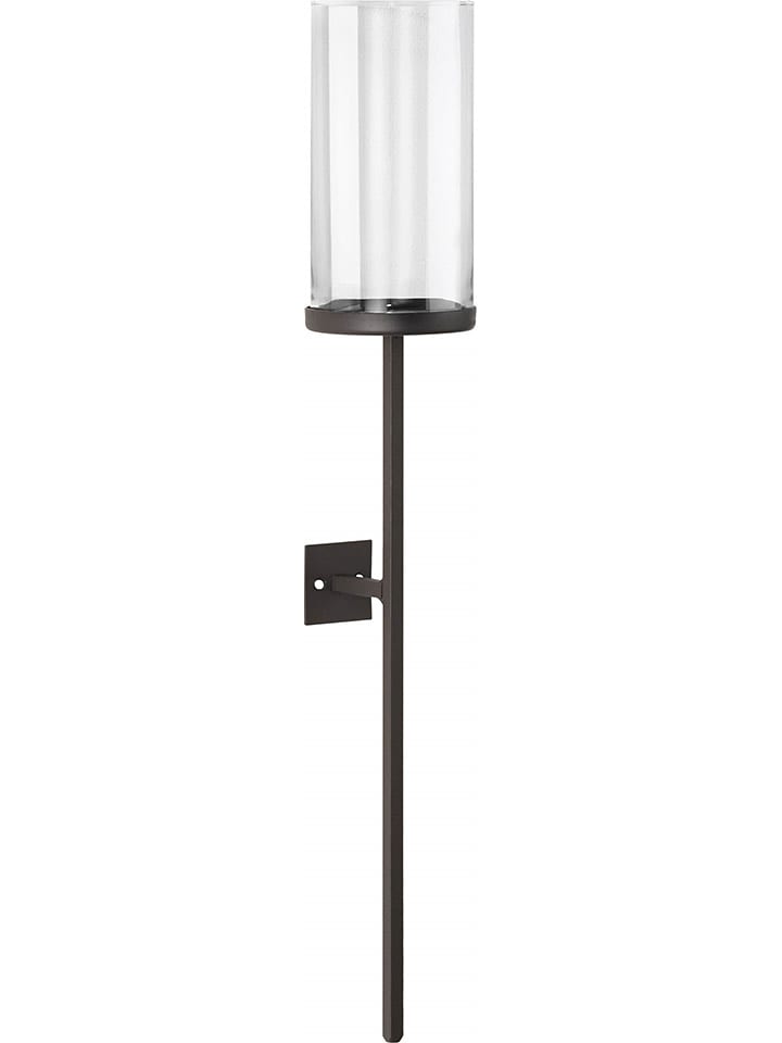 heine home Świecznik ścienny w kolorze czarnym - 10,5 x 64 x 11,5 cm rozmiar: onesize