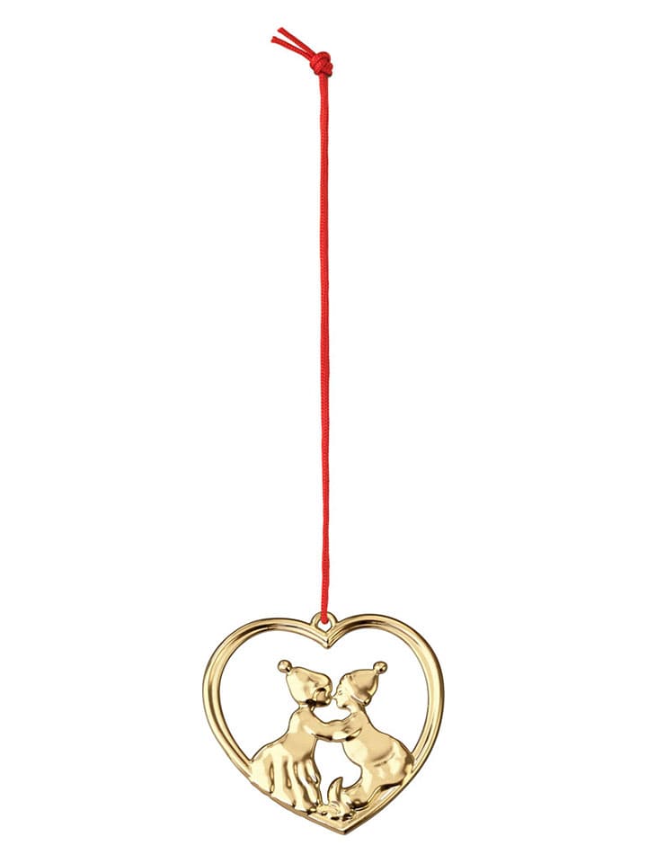Rosendahl Zawieszka dekoracyjna "Kyssenisser" w kolorze złotym - wys. 6,5 cm rozmiar: onesize