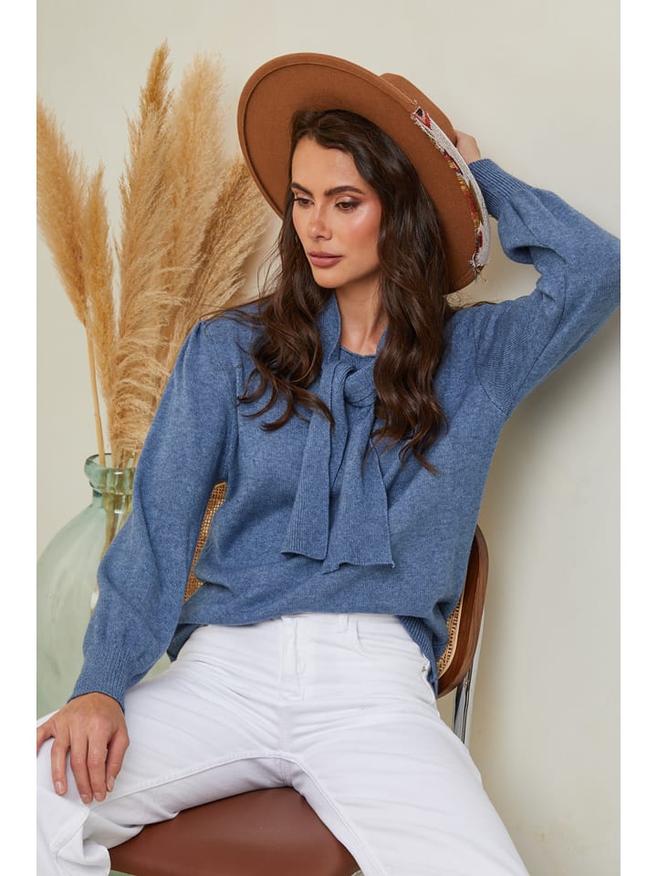 Joséfine Sweter "Igal" w kolorze niebieskim rozmiar: S