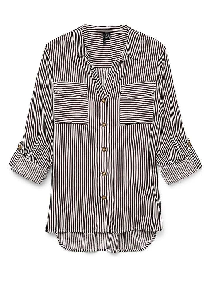 Vero Moda Koszula w kolorze bordowo-białym rozmiar: XL