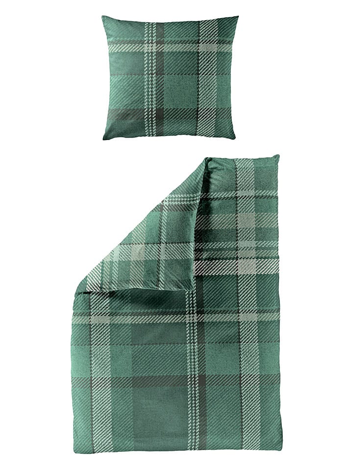 Bierbaum Komplet pościeli renforcé w kolorze zielonym rozmiar: 135x200 cm