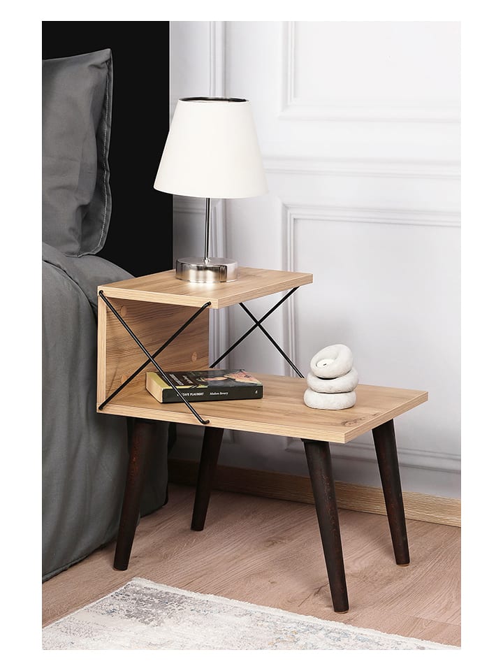 Scandinavia Concept Stolik nocny w kolorze jasnobrązowym - 50 x 55 x 40 cm rozmiar: onesize