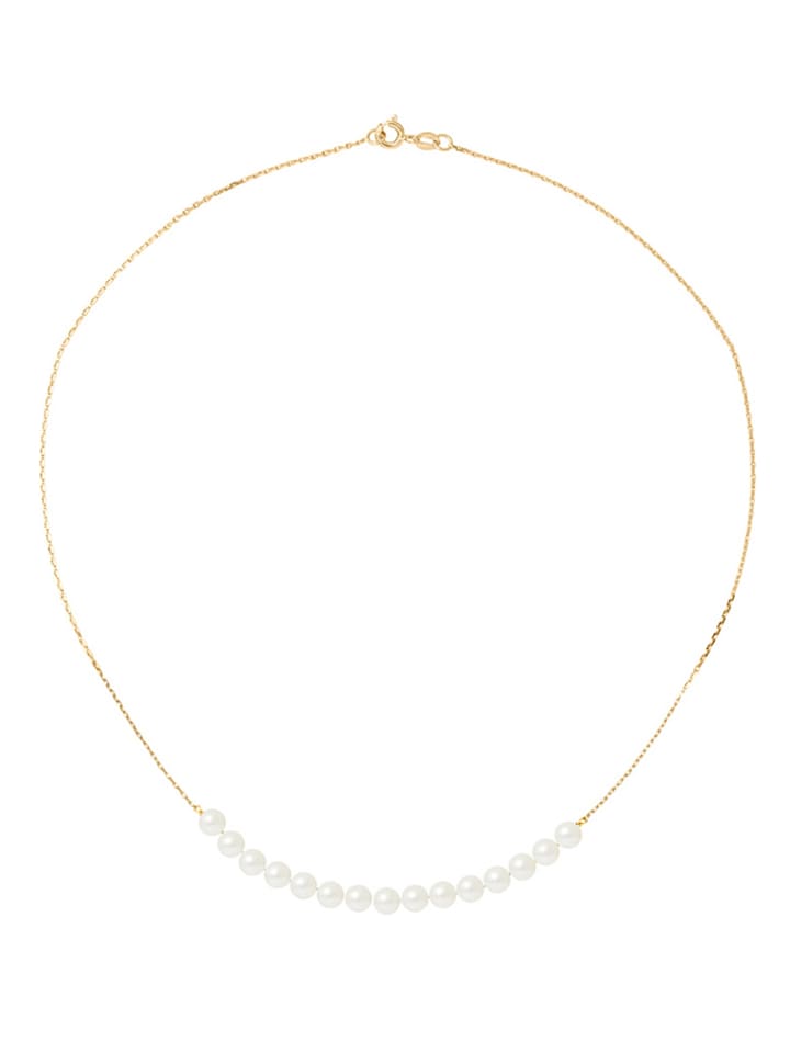 Pearl Addict Złoty naszyjnik z perłami - dł. 42 cm rozmiar: onesize