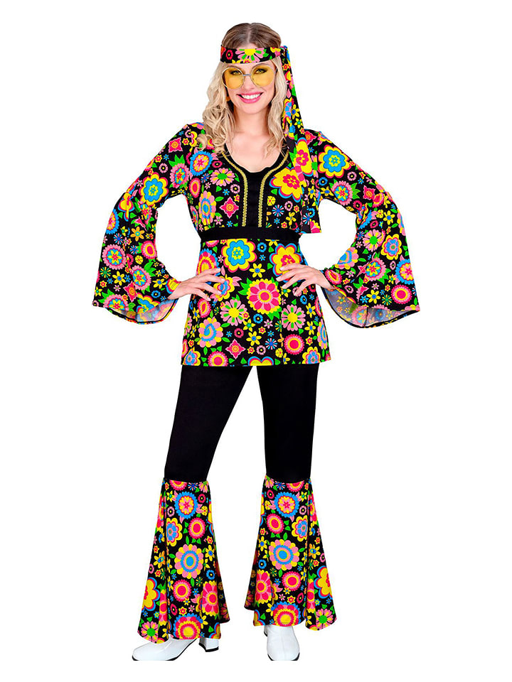 Carnival Party 3-częściowy kostium w kolorze czarnym ze wzorem rozmiar: XXL