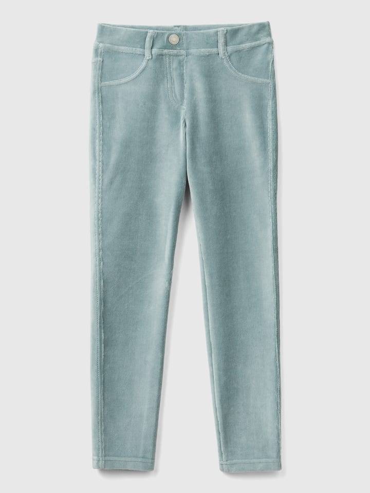 Benetton Spodnie sztruksowe w kolorze błękitnym rozmiar: 168