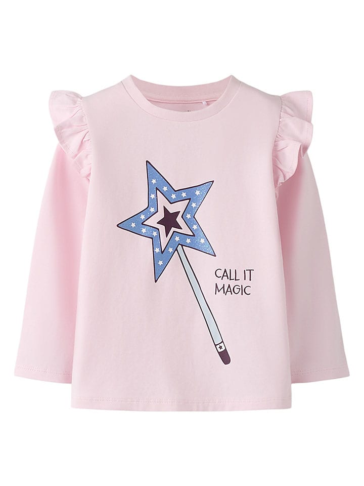 name it Koszulka "Tikka" w kolorze jasnoróżowo-błękitnym rozmiar: 98