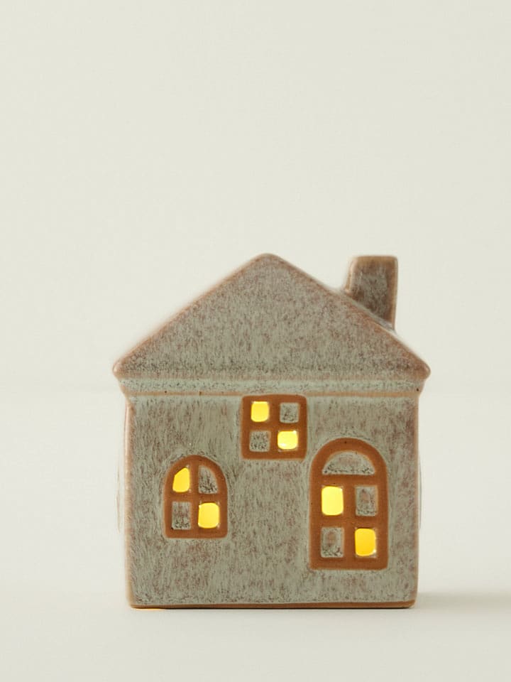 BELLA MAISON Dekoracja LED w kolorze szaro-jasnobrązowym - 11 x 11 x 7 cm rozmiar: onesize