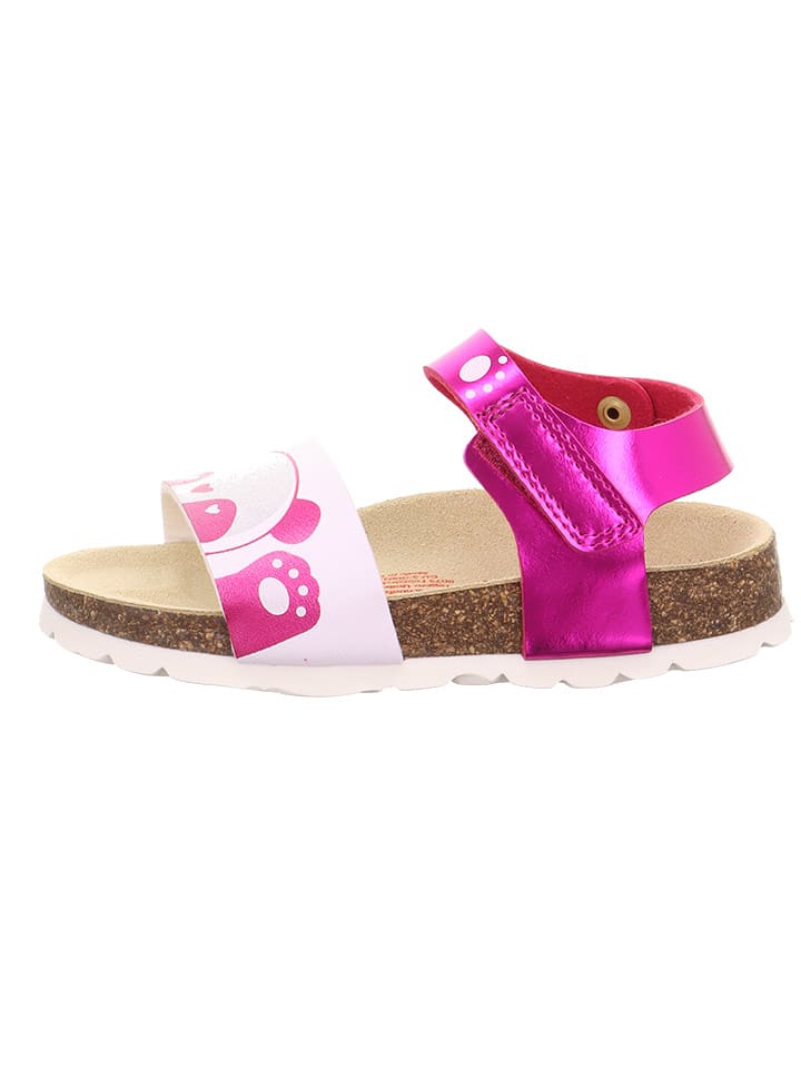 superfit Skórzane sandały w kolorze różowym rozmiar: 40