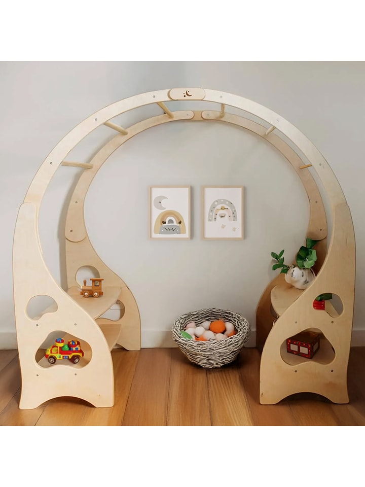 Woody Kids Regał w kolorze jasnobrązowym na zabawki - 180 x 145 x 100 cm rozmiar: onesize