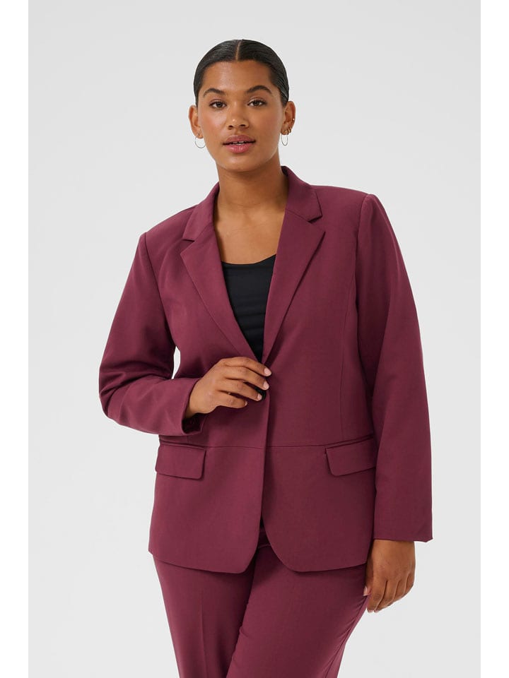 KAFFE curve Blezer "Sakira" w kolorze bordowym rozmiar: 52