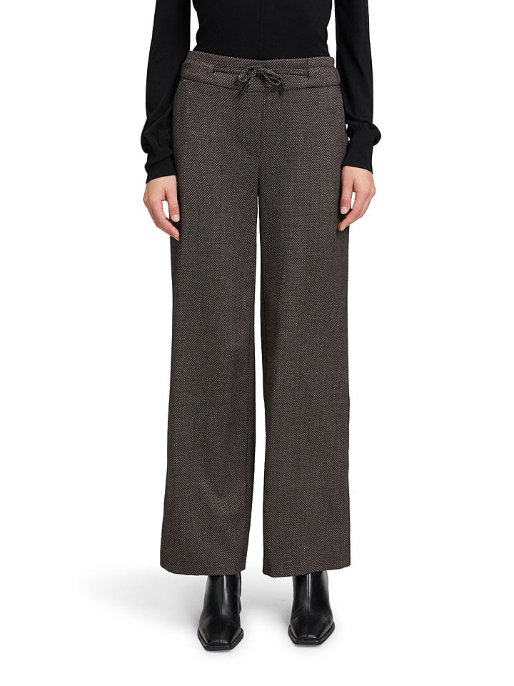 BETTY & CO Spodnie w kolorze szarobrązowo-czarnym rozmiar: 38