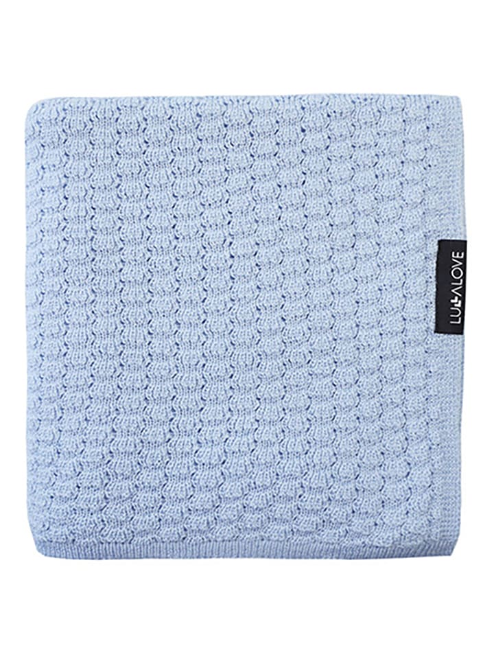 Lullalove Kocyk w kolorze błękitnym rozmiar: 90x100 cm