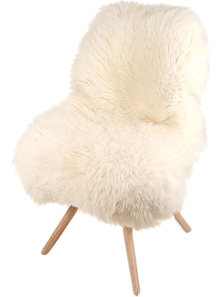 Kaiser Naturfellprodukte Wyściółka dekoracyjna w kolorze kremowym rozmiar: 110 cm