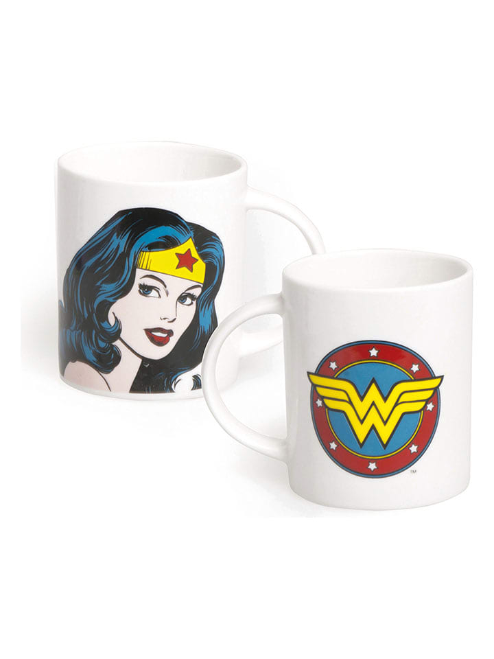 Trendy Kitchen by EXCÉLSA Kubek "Supereroi" w kolorze białym ze wzorem - 300 ml rozmiar: onesize