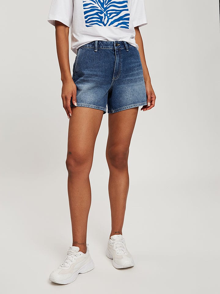 Cross Jeans Szorty dżinsowe w kolorze granatowym rozmiar: 27W