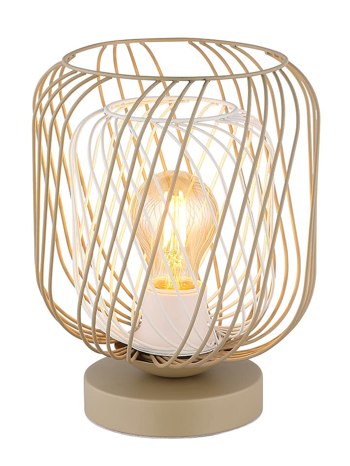 Globo lighting Lampa stołowa "Dichti" w kolorze beżowo-białym - wys. 24,5 x Ø 18 cm rozmiar: onesize