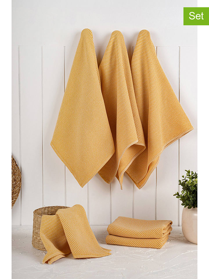 Violeta Home Ściereczki (6 szt.) w kolorze żółtym do naczyń - 76 x 43 cm rozmiar: onesize