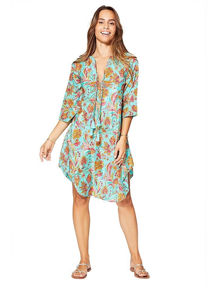 Aller Simplement Sukienka w kolorze turkusowo-pomarańczowym rozmiar: 34/36