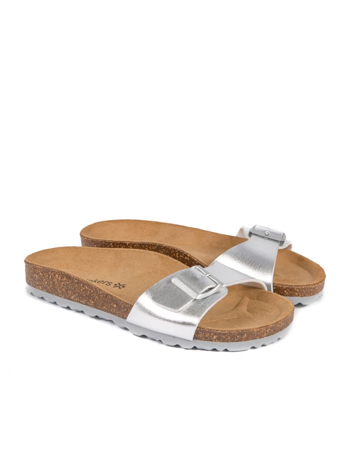 BABUNKERS Family Klapki w kolorze srebrnym rozmiar: 40