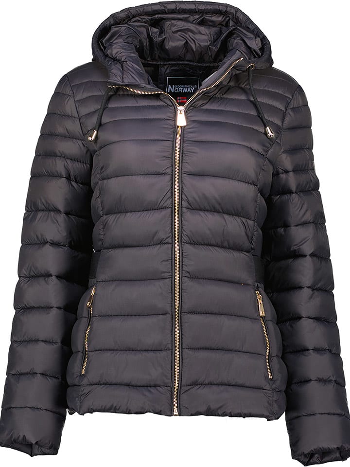 Geographical Norway Kurtka pikowana "Beya" w kolorze czarnym rozmiar: S