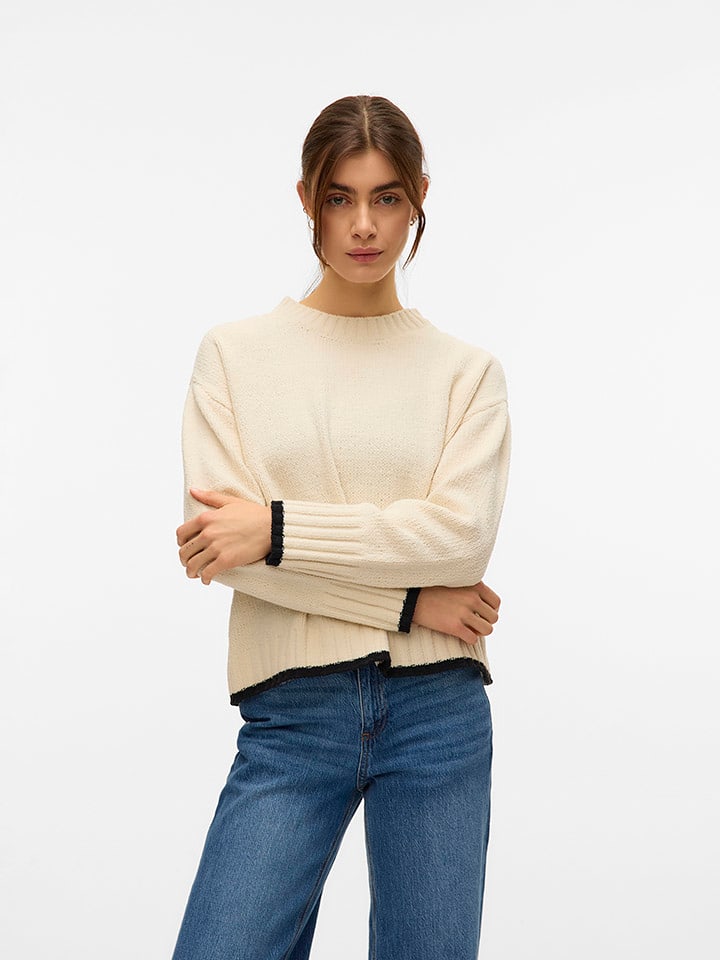 Vero Moda Sweter w kolorze beżowym rozmiar: XL