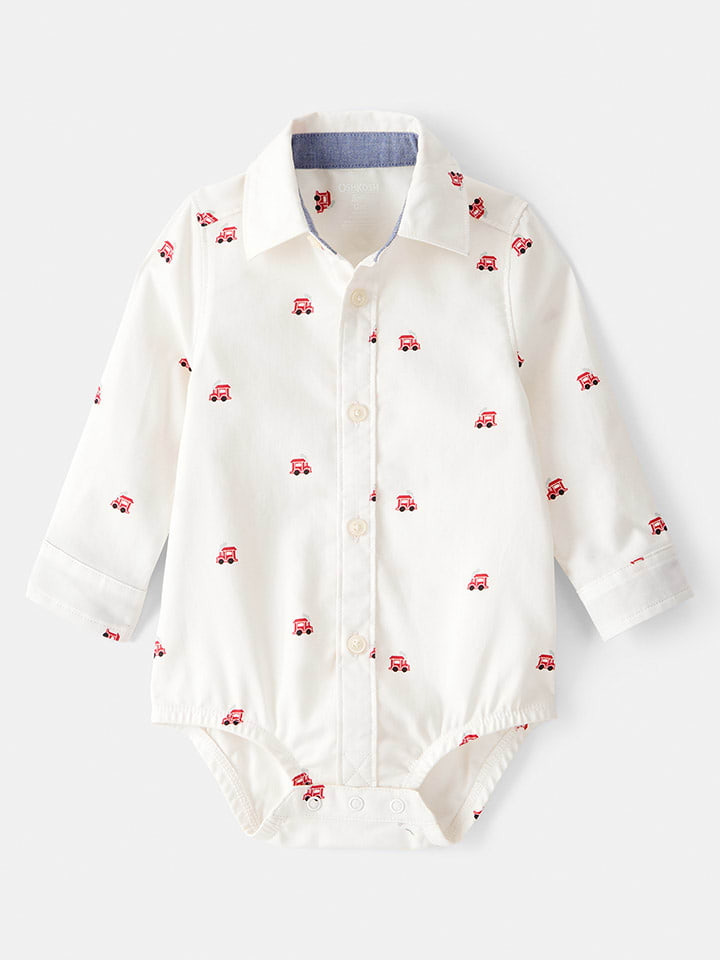 OshKosh Body-koszula w kolorze kremowym rozmiar: 86