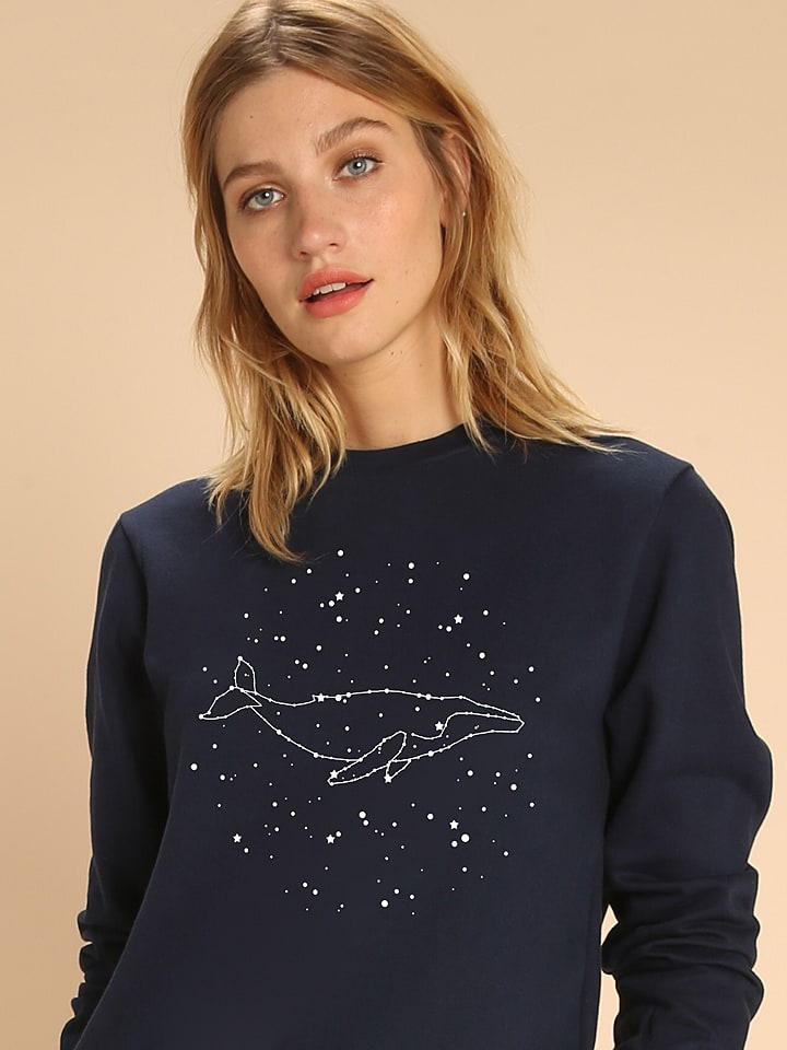 WOOOP Bluza "Whale Constellation" w kolorze granatowym rozmiar: XXL
