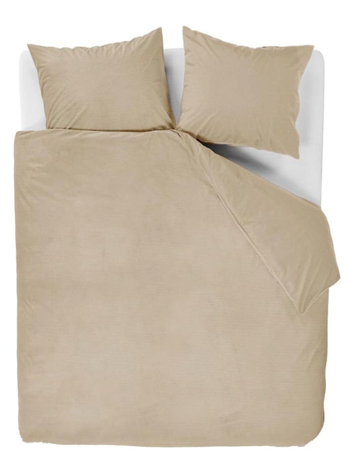 At Home Komplet pościeli sztruksowej "Coshy" w kolorze kremowym rozmiar: 140x200/220 cm